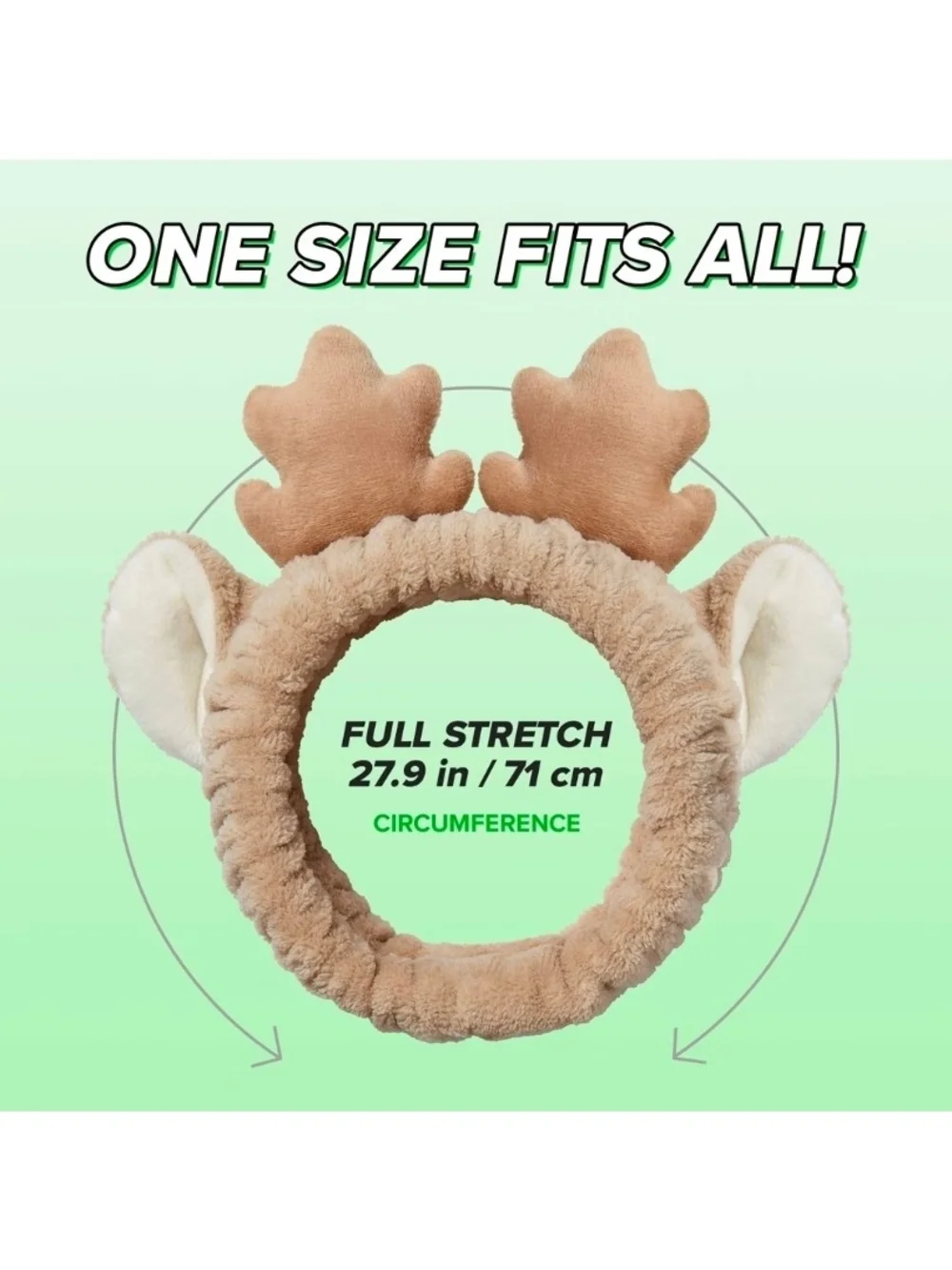 I Dew Care - Microfiber Reindeer Antler Headband